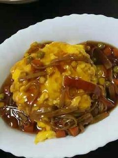 簡単♪とろとろカニ玉の天津飯-レシピのメイン写真