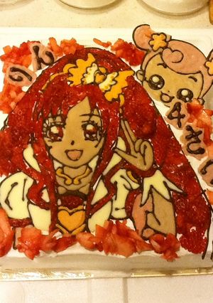 プリキュアキュアエースのキャラケーキ❤️-レシピのメイン写真