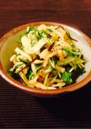 簡単一品!切干し大根と水菜のサラダ-レシピのメイン写真