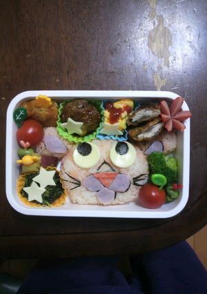 ピンクパンサーキャラ弁当-レシピのメイン写真