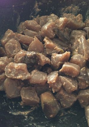お腹満足♪コンニャクと茄子の炒め物-レシピのメイン写真