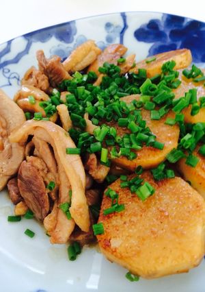 鶏長芋の醤油バター炒め煮♪-レシピのメイン写真