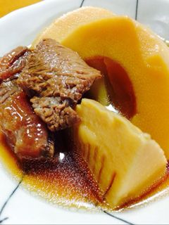 タケノコと牛すじの煮物-レシピのメイン写真