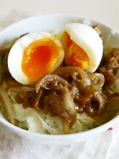 レンジで簡単!豚肉の甘辛丼ぶり-レシピのメイン写真