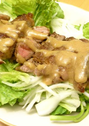☆サッパリ酢味噌だれのステーキサラダ☆-レシピのメイン写真