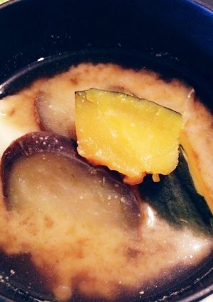 キャベツ，茄子，南瓜の赤だし♡-レシピのメイン写真