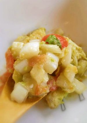 キスケ塩を使った野菜入りドレッシング！-レシピのメイン写真