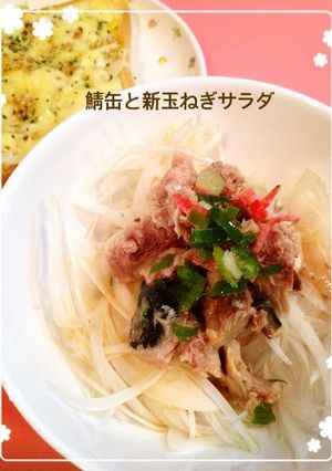 さば缶で新玉ねぎサラダ♪-レシピのメイン写真