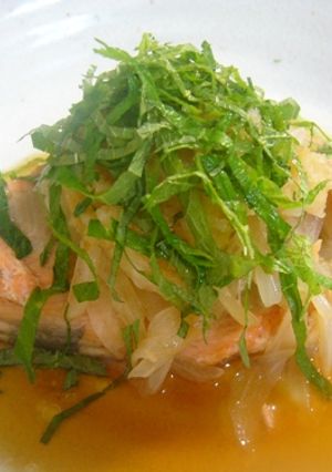 ☆大葉+玉ねぎ+大根おろしであっさり鮭☆-レシピのメイン写真