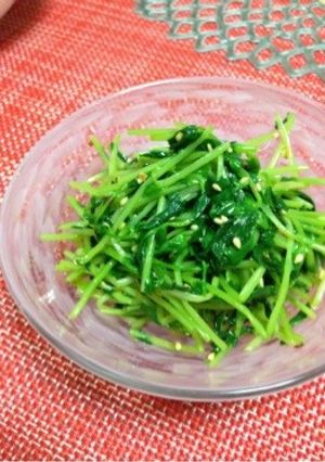 豆苗のナムル★シャキシャキ!ビールに!-レシピのメイン写真