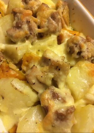 簡単！鶏肉とかぼちゃとじゃが芋グラタン-レシピのメイン写真