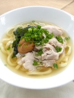 梅豚うどん-レシピのメイン写真