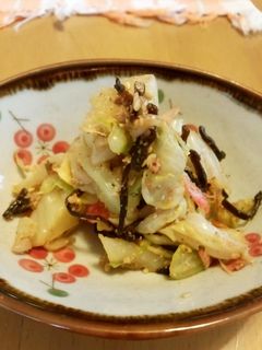 夕食にもう一品!お手軽キャベツの和え物-レシピのメイン写真