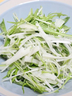 さっぱり ゆずドレで水菜と大根のサラダ-レシピのメイン写真