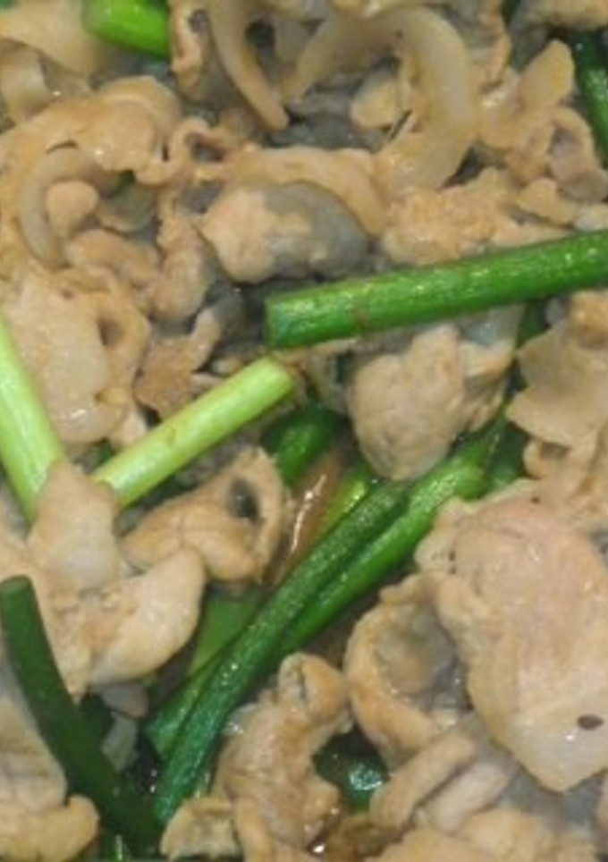 豚肉とニンニクの芽焼肉のタレ炒め-レシピのメイン写真