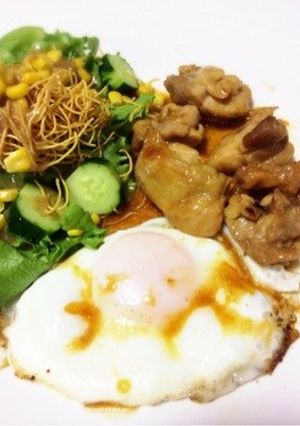 洋風照り焼きチキン親子プレート-レシピのメイン写真