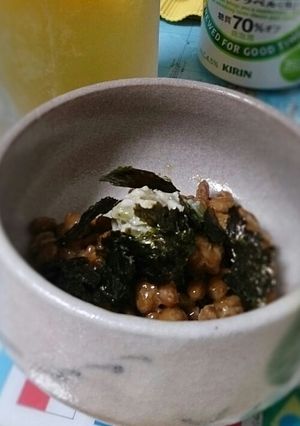 納豆とわさび漬けのおつまみ-レシピのメイン写真
