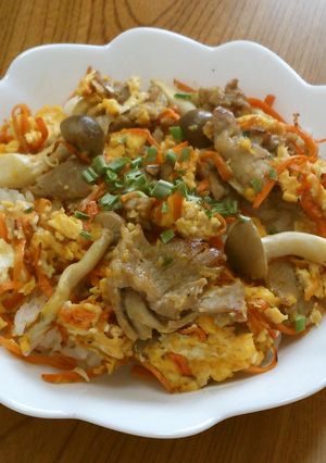 やさしい甘さのニンジンしりしり丼-レシピのメイン写真