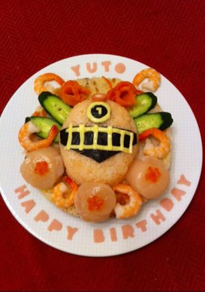 6歳のBDに！トッキュウジャーチラシ寿司-レシピのメイン写真