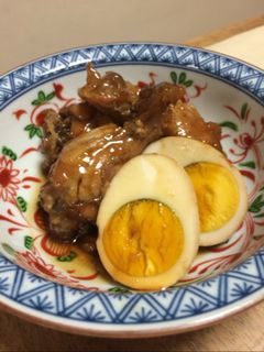 手羽元とゆで卵の甘辛煮-レシピのメイン写真