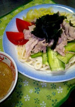 冷しゃぶうどん☆うまうま簡単ごまだれ-レシピのメイン写真