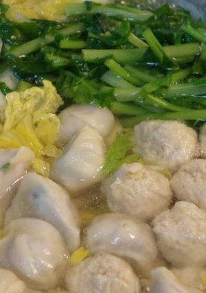 鶏団子と水餃子のシンプル鍋-レシピのメイン写真