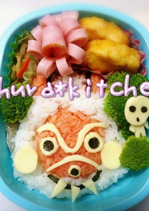 ジブリ❈キャラ弁　もののけ姫　サン-レシピのメイン写真
