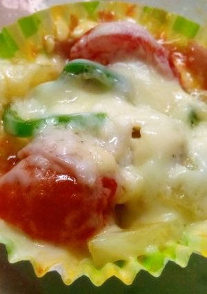レンジで1分お弁当♪チーズ&トマト-レシピのメイン写真