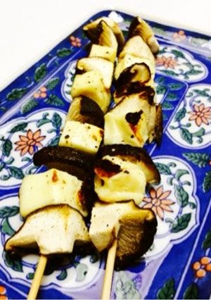 おつまみ♪しいたけとハルミチーズの串焼き-レシピのメイン写真