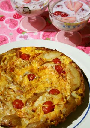 ♡朝食にズボラなスパニッシュオムレツ♡-レシピのメイン写真