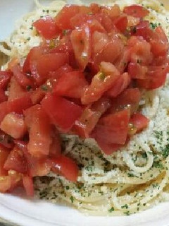 簡単☆トマトの冷製パスタ♪-レシピのメイン写真