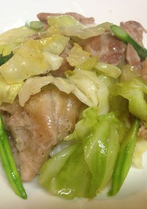 春キャベツ＆チキン丼-レシピのメイン写真