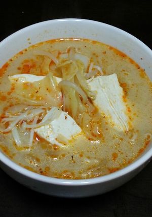 野菜でヘルシー簡単！坦々風スープ-レシピのメイン写真