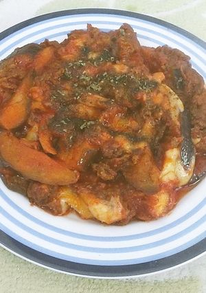 牛肉✿なす✿舞茸のトマトチーズ煮-レシピのメイン写真