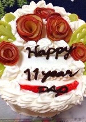 バラの花のデコレーションケーキ-レシピのメイン写真