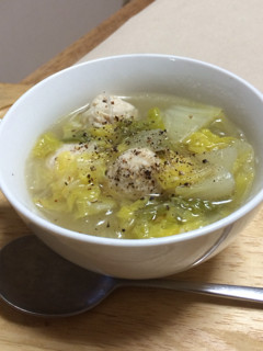 柚子コショウ風味の鶏団子スープ-レシピのメイン写真
