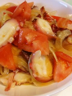 劇的簡単☆たことトマトのポン酢マリネ-レシピのメイン写真