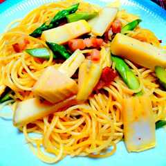 รูปของ 春の旬の味覚☆筍の和風パスタ