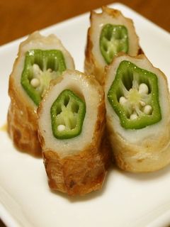 お弁当に♪竹輪オクラの照り焼き-レシピのメイン写真