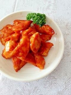 お弁当に☆ささみのケチャップ炒め-レシピのメイン写真