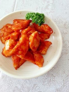 お弁当に☆ささみのケチャップ炒め-レシピのメイン写真