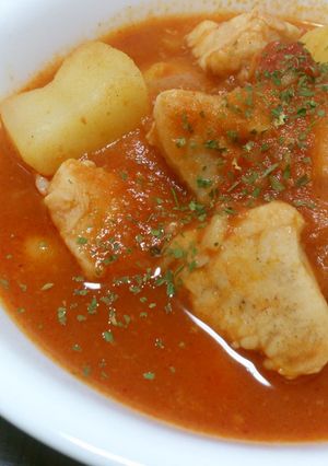 鶏胸肉とじゃがいものトマト煮込み-レシピのメイン写真