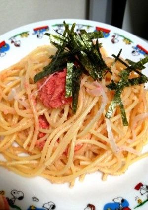 簡単！明太子パスタ！珈琲フレッシュで！-レシピのメイン写真
