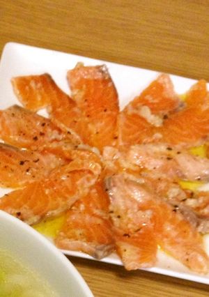 にんにく厨のサーモンのカルパッチョ-レシピのメイン写真