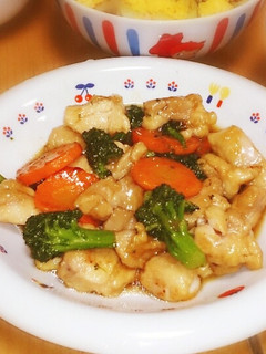 彩り野菜とチキンの甘辛炒め。-レシピのメイン写真