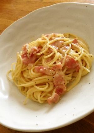 全卵使って、あっさりカルボナーラ!-レシピのメイン写真