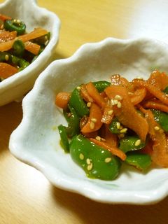 ピーマンとにんじんの砂糖醤油炒め-レシピのメイン写真