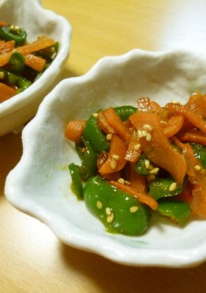 ピーマンとにんじんの砂糖醤油炒め-レシピのメイン写真