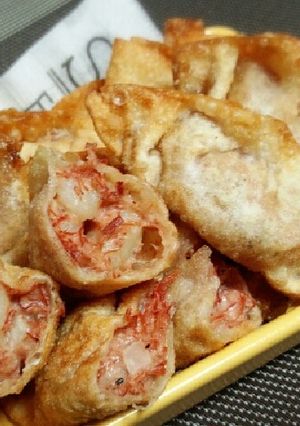 コンビーフとコンビニのポテサラで揚げ餃子-レシピのメイン写真