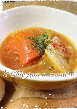 トマト缶で食べるダイエットスープ痩せるょ-レシピのメイン写真